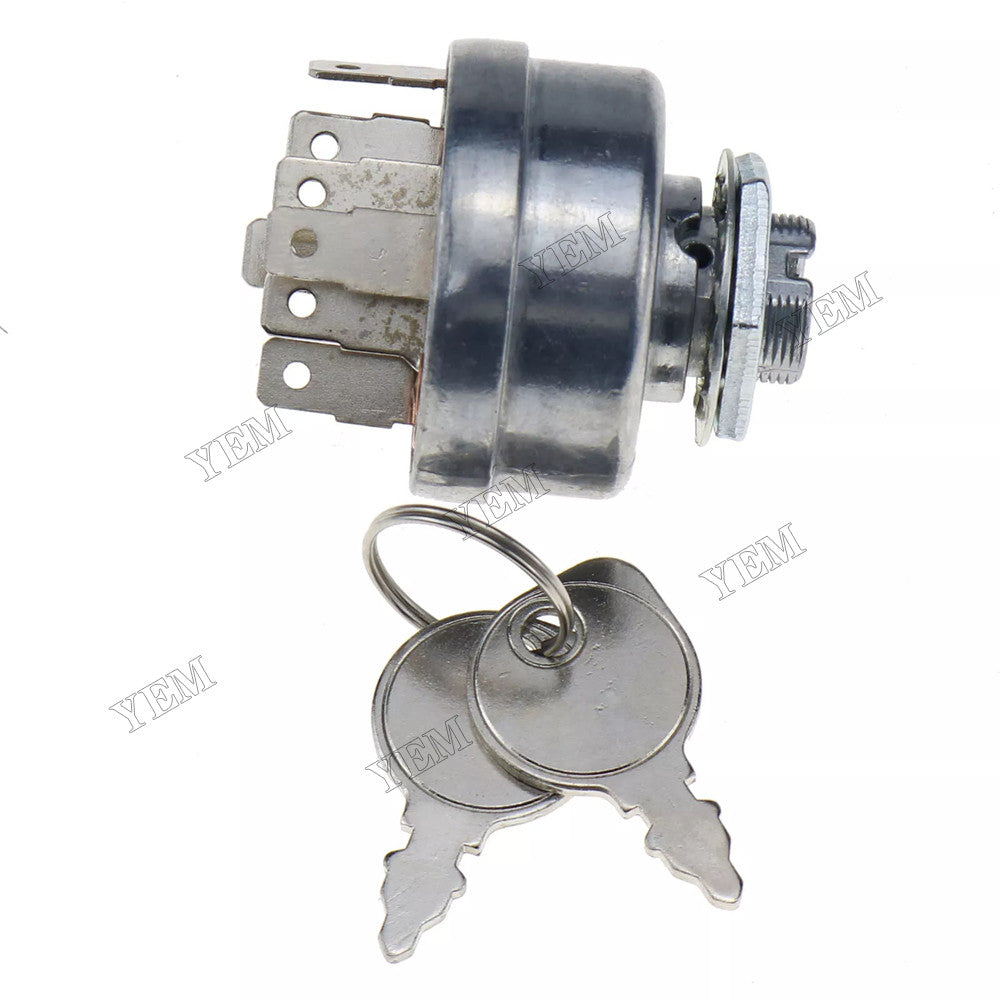 For MTD Cub Cadet White Outdoor Poulan Husqvarna Jonsered Tractor 4 Position 7 Terminal Ignition Switch With 2 Keys 725-1717 925-1717 33-383 140301 532140301 For Cub Cadet