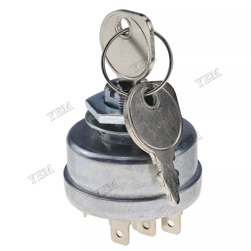 For MTD Cub Cadet White Outdoor Poulan Husqvarna Jonsered Tractor 4 Position 7 Terminal Ignition Switch With 2 Keys 725-1717 925-1717 33-383 140301 532140301 For Cub Cadet