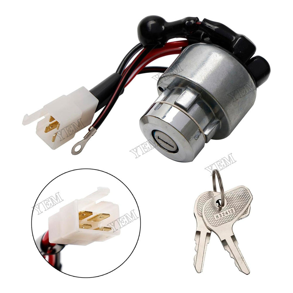 For Kubota Tractor L1802 L2002 L2202 Ignition Switch 38180-31800 with 2 Keys