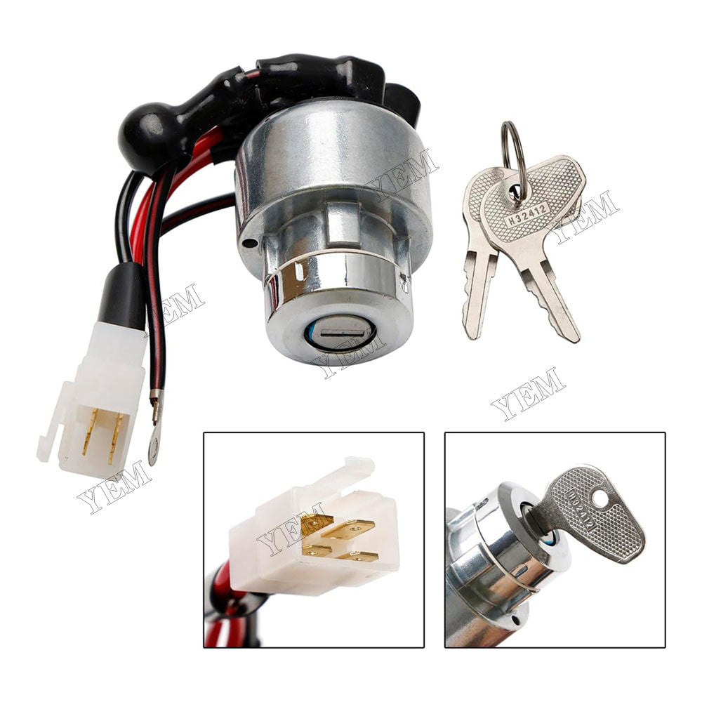 For Kubota Tractor L1802 L2002 L2202 Ignition Switch 38180-31800 with 2 Keys For Kubota