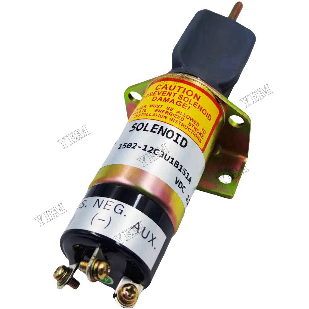 High quality 3 Terminals 12V Fuel Shutoff Solenoid 1504-12C2U1B1S1A replace Woodward For Woodward
