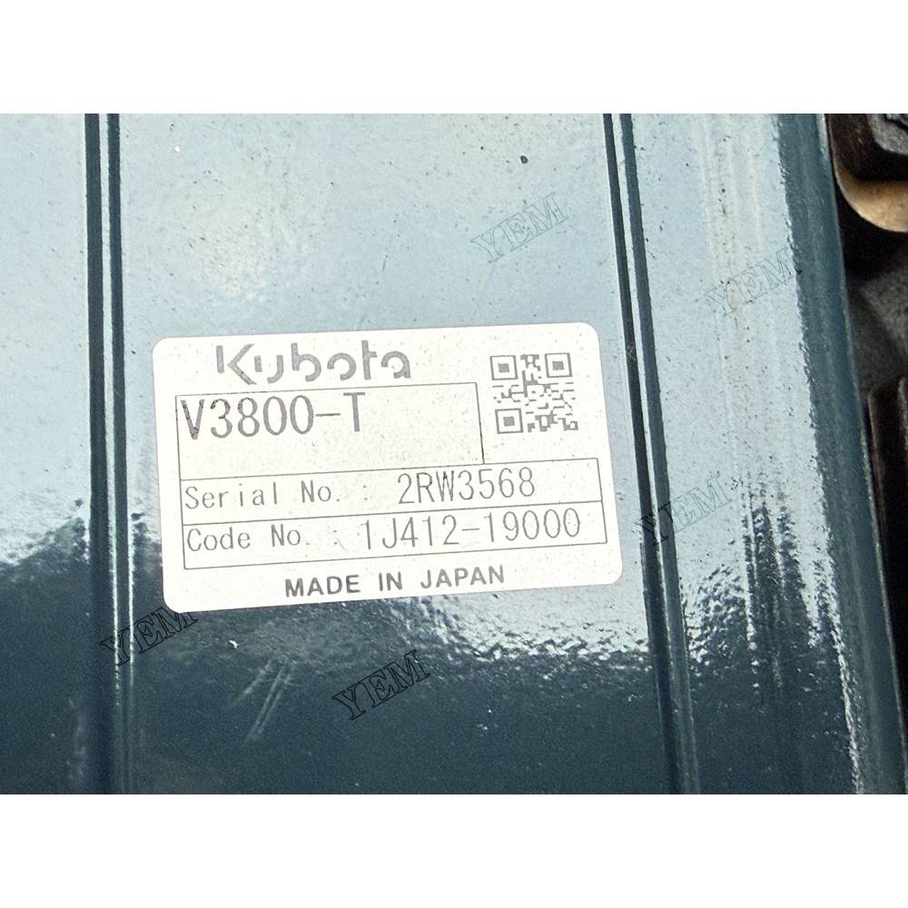 For Kubota Engine V3800-T Complete engine assembly 2200 rpm 60.7kw Serial Number: 1J412-19000 For Kubota