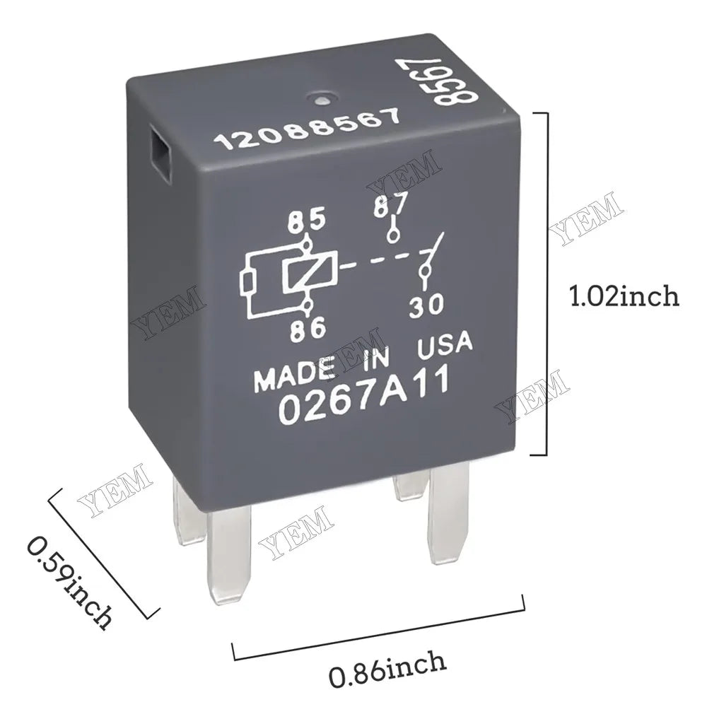 For Buick Cadillac Chevrolet GMC Pontiac Ecm Flashers Strater Ignition Horn 4 Pin Relay 12088567 15328866 For Chevrolet