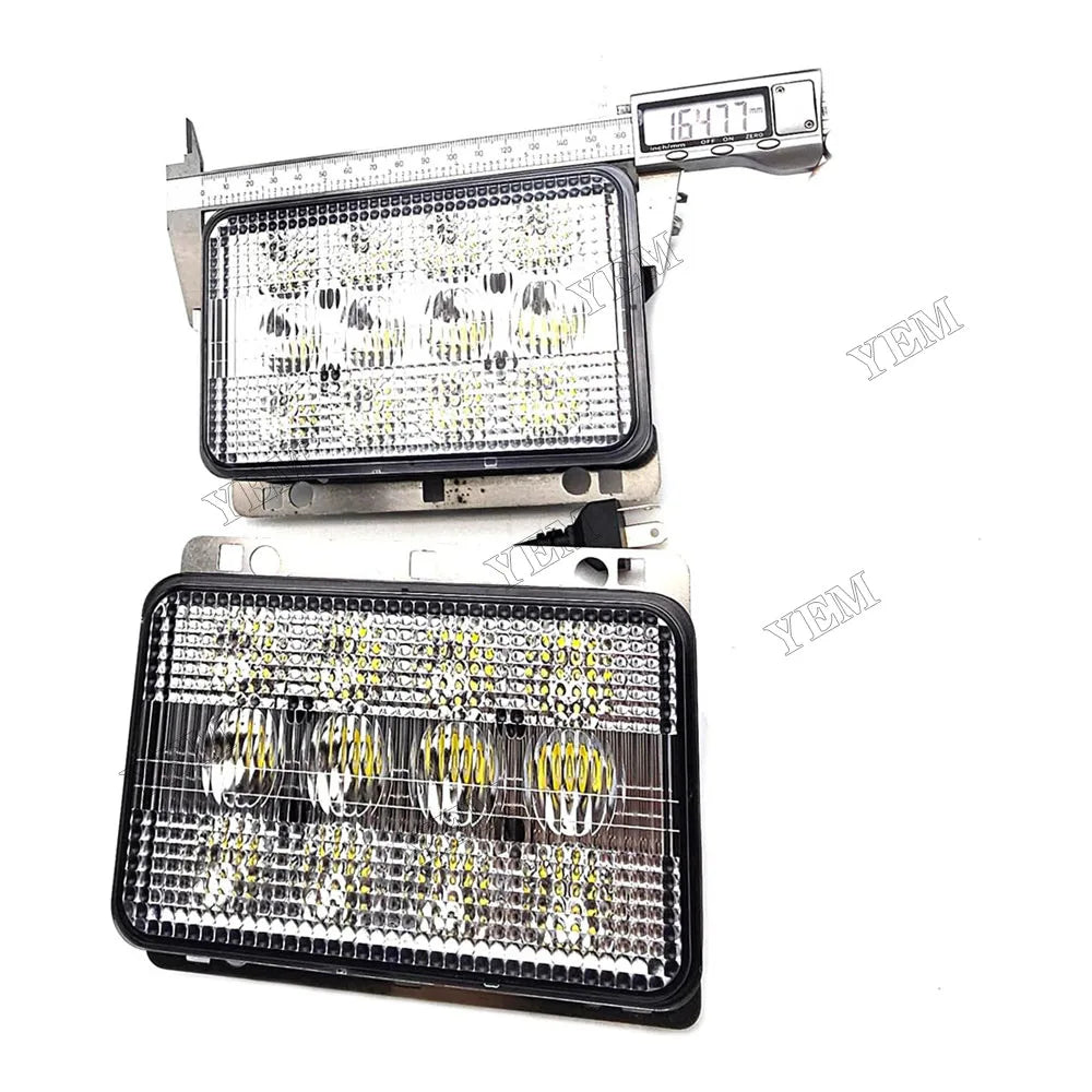 For John Deere Tractor 5225 5325 5425 5525 5625 6120 6330 6415 6420 6430 6615 6715 2Pcs 6x4 LED Headlight Front Hood Light AL152328 For John Deere