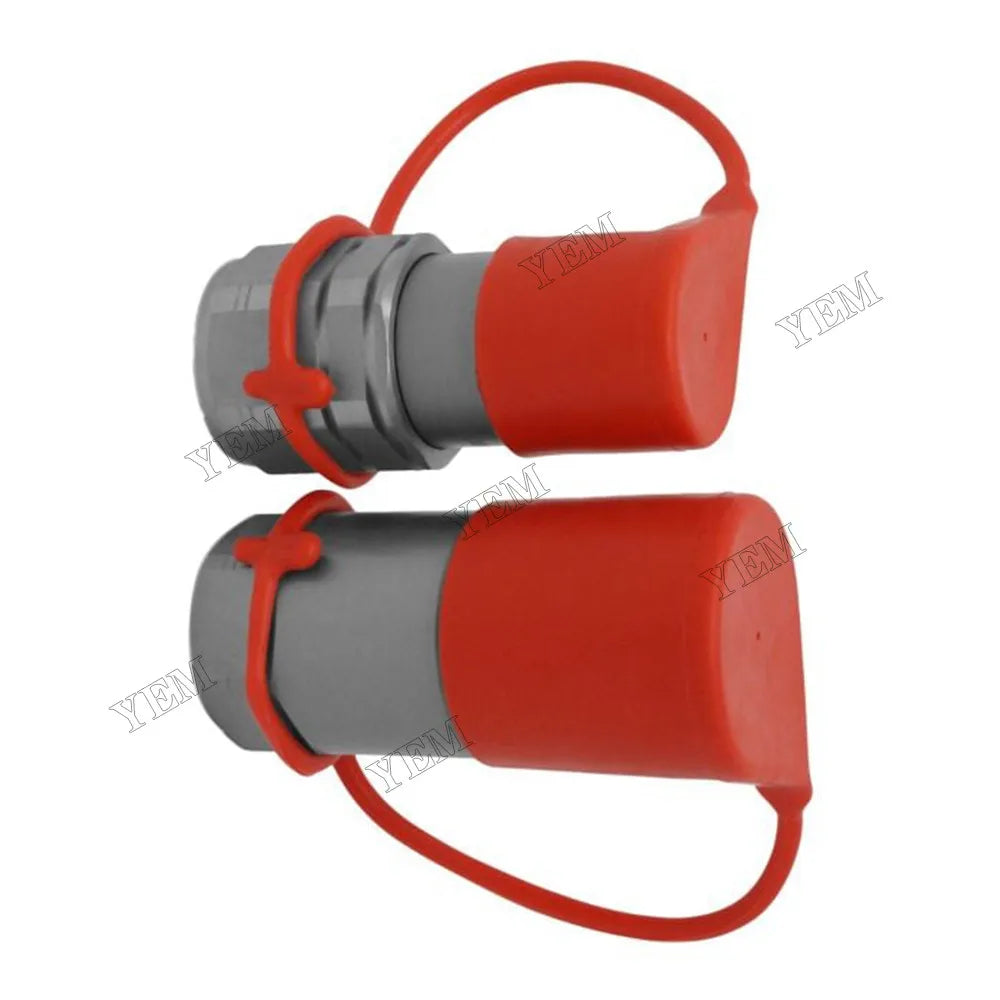 For Bobcat Skid Steer 1/2 Flat Face Hydraulic Quick Connect Couplings Set With Dust Caps FF12-08N-SET HT4F4-4HTF4 For Bobcat