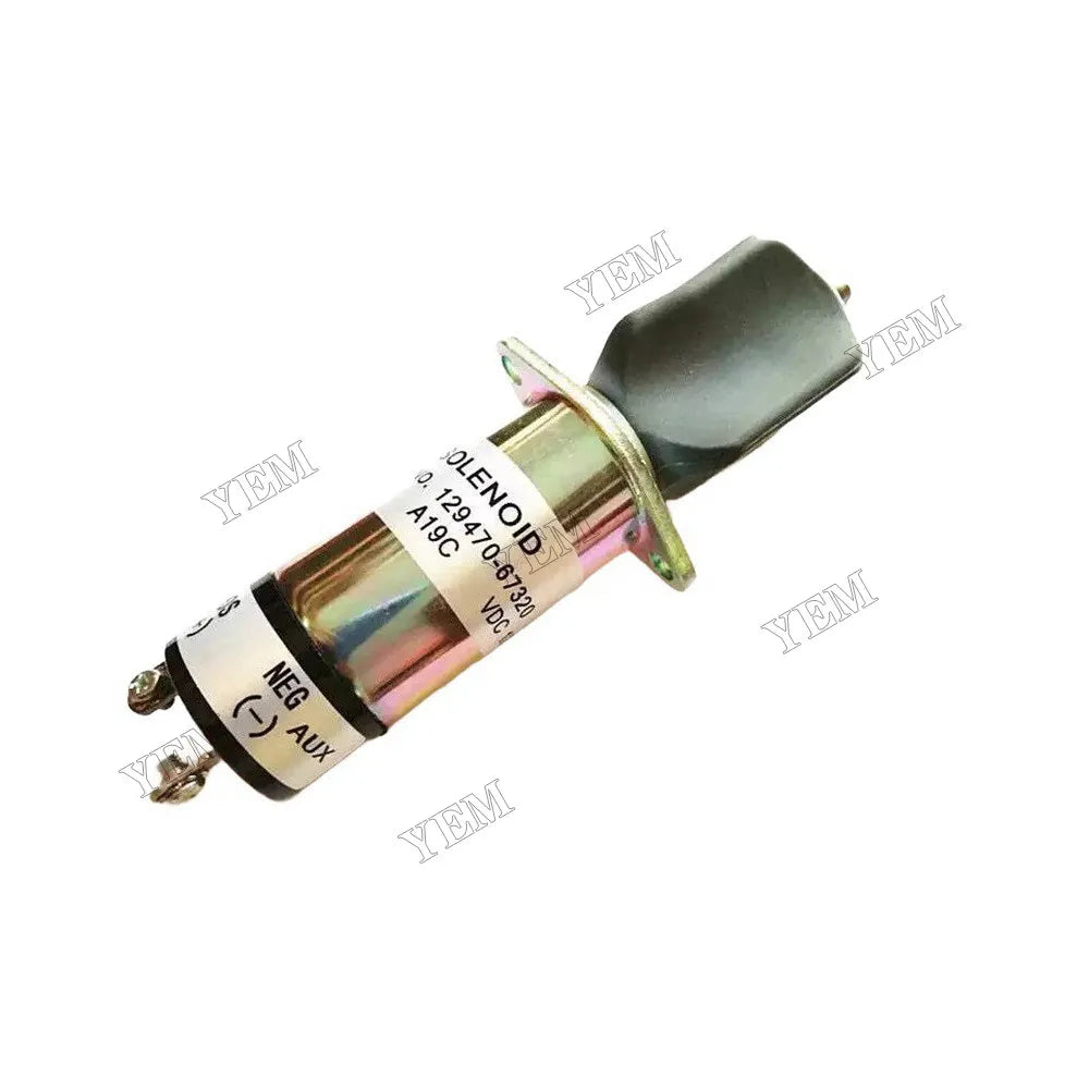 For Yanmar Engine 4LH 6LY 4JH 4JHE 6LYA 12V Fuel Shutoff Solenoid 1502-12A7U1B1S2 129470-67320