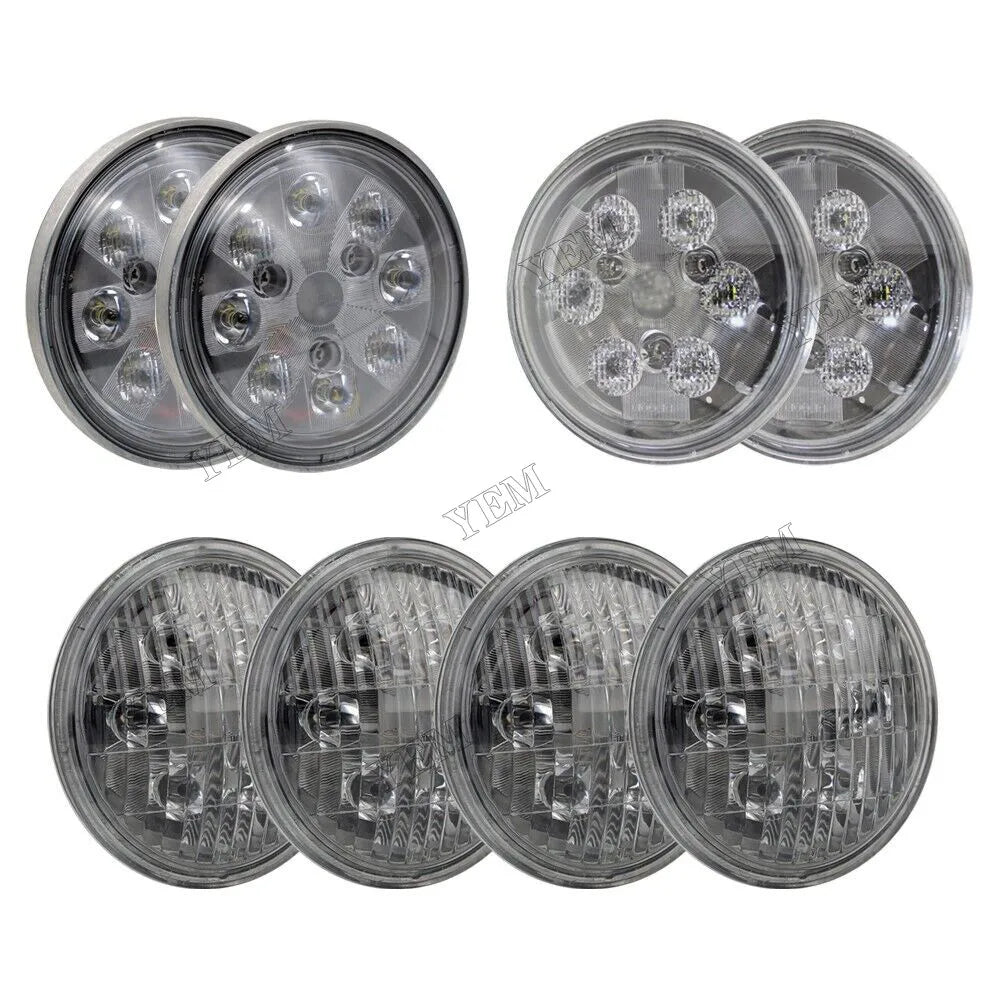 For John Deere Tractor 1550 2355 2520 2755 2855N 4020 4250 4840 7020 8430 2Pcs LED Sealed Hi/Lo Beam Work Light AR85263 For John Deere