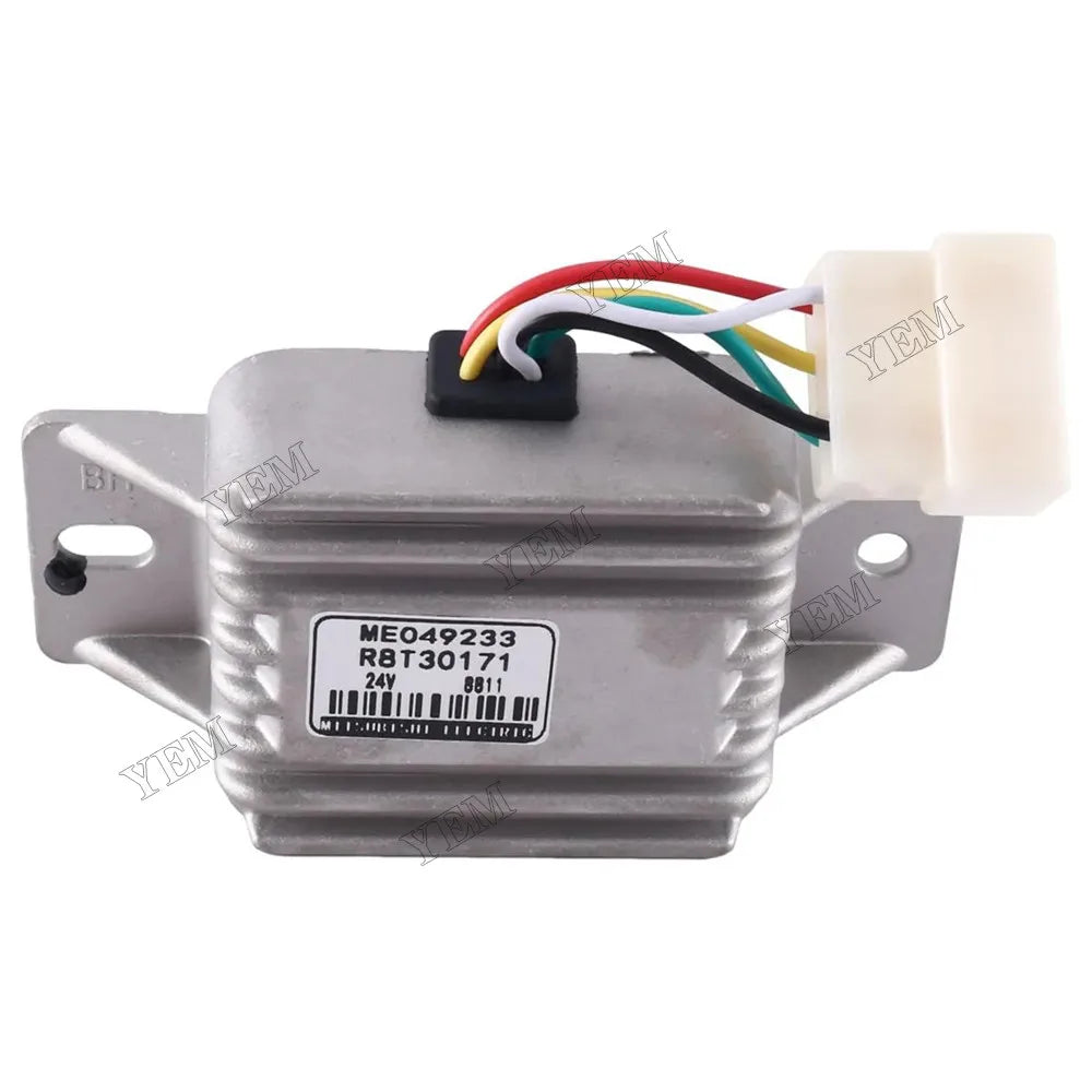 For Mitsubishi Engine 6D22 Kato Excavator HD820 HD820-2 HD820-3 HD1023 24V Regulator Relay R8T30171 ME049233 For Mitsubishi