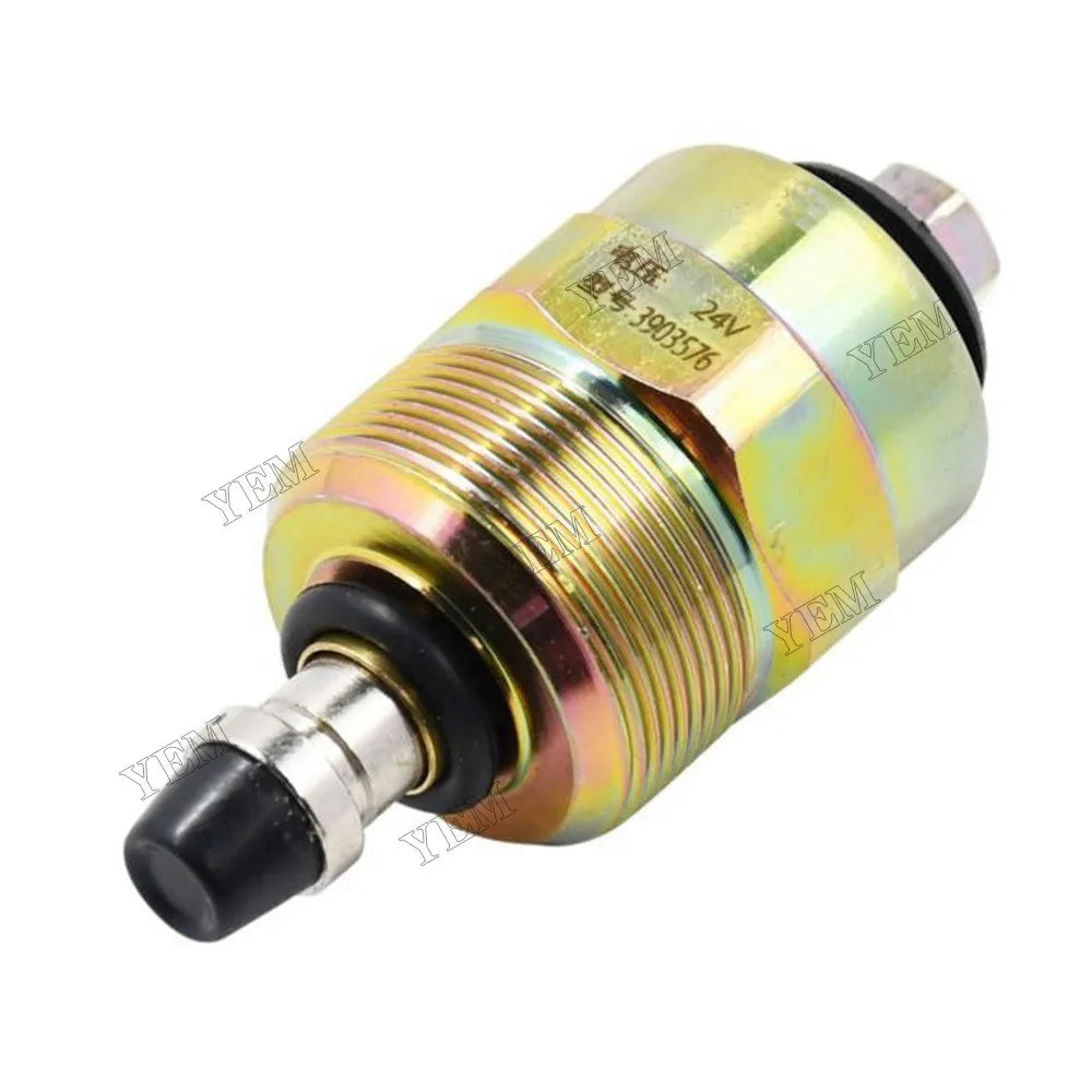 For Cummins Engine B3.3 6BT 6BTA Hyundai Excavator R140LC-7 R170W-3 24V Fuel Shut-Off Solenoid Valve 3090357 3903576 For Cummins