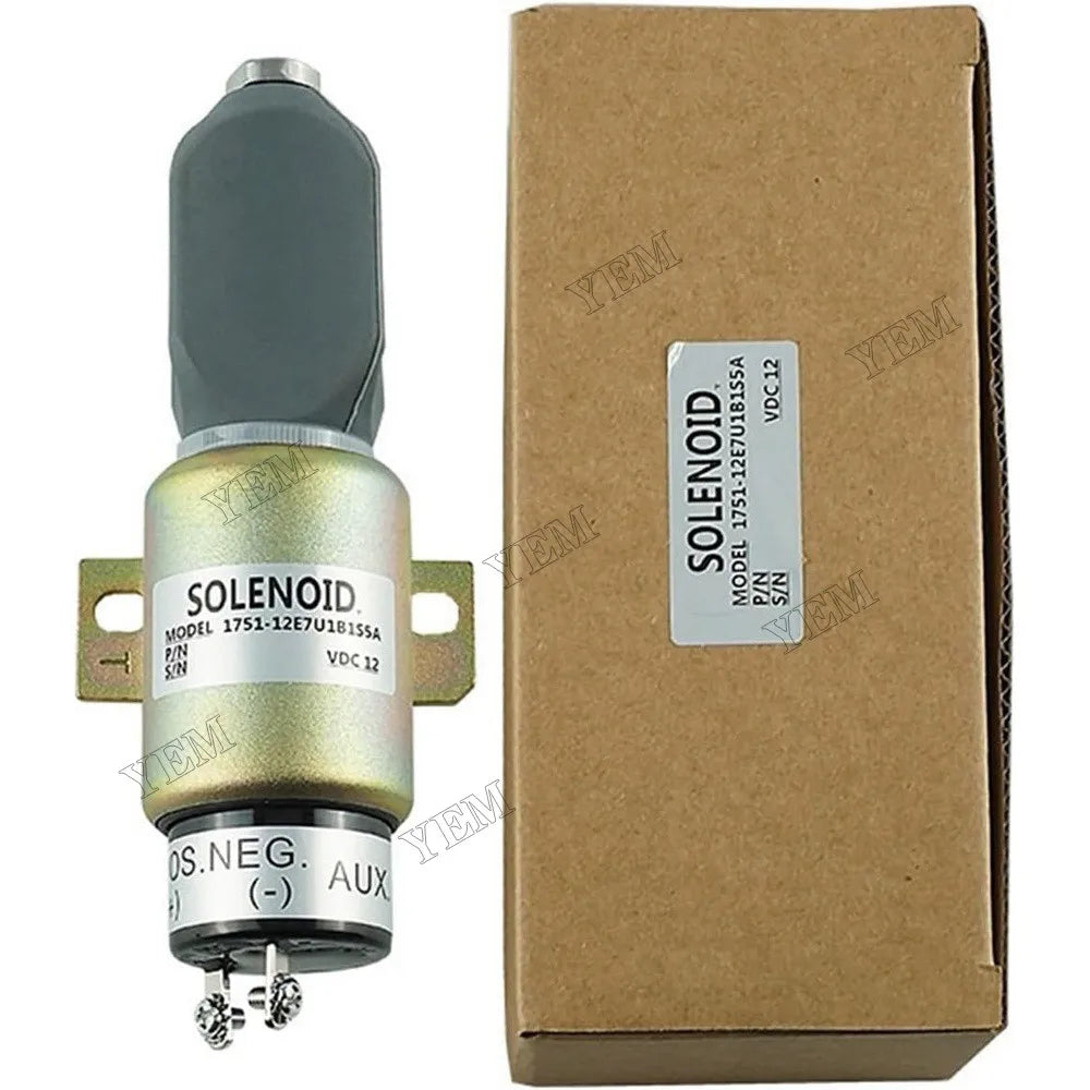 For Cummins Caterpillar CAT Excavator E70B E320 Fuel Shutoff Solenoid 1751-12E7U1B1S5A For Caterpillar