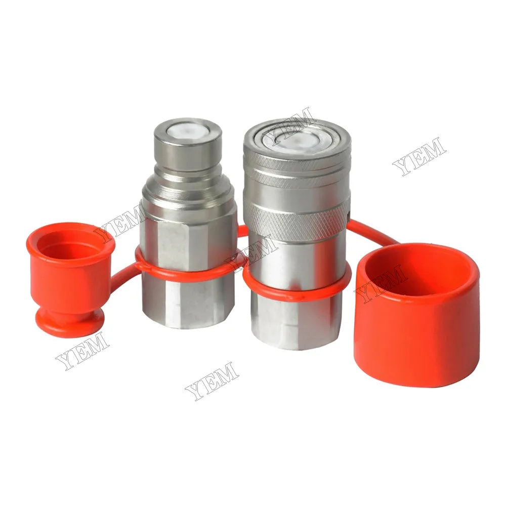 For Bobcat Flat Face Hydraulic Coupler Kit 7411975 7411976 For Bobcat