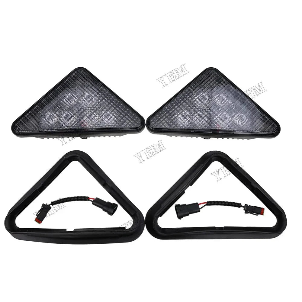 For Bobcat Skid Steer Loader 751 753 763 773 863 864 873 883 S130 S150 S160 S175 S185 S220 S300 LED Headlight Kit 7259523 & 7259524 & Rubber Bezel Light Mount 6674402 For Bobcat