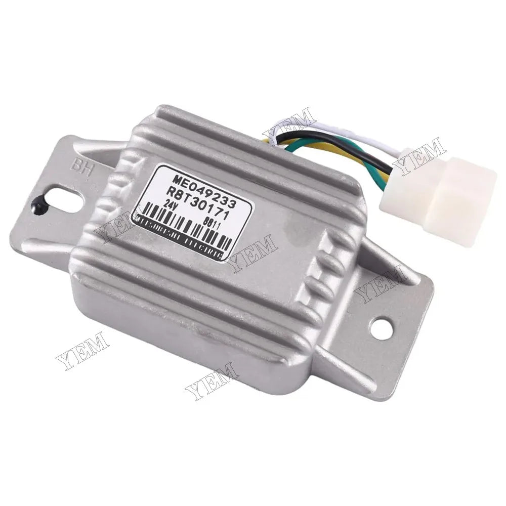 For Mitsubishi Engine 6D22 Kato Excavator HD820 HD820-2 HD820-3 HD1023 24V Regulator Relay R8T30171 ME049233 For Mitsubishi