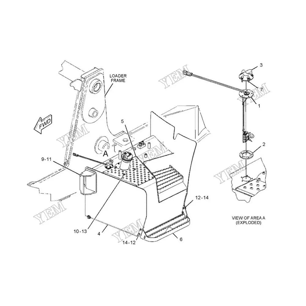 For Caterpillar CAT 434E 444E Backhoe Loader 3054C Engine Fuel Level Sender 223-4942