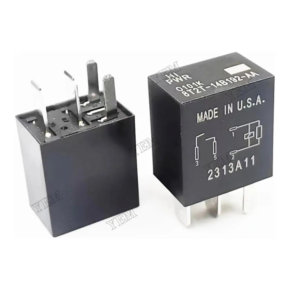 For Fusion F-250 F150 Ford FoMoCo 2X 4-PIN Relay Black Multi-Purpose Relay 8T2T-14B192-AA For Ford