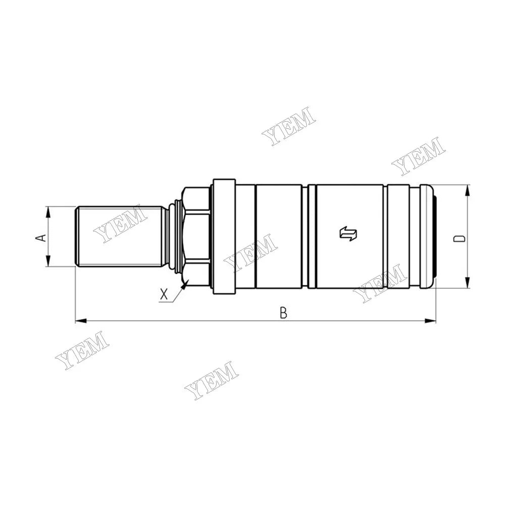 For Massey Ferguson Tractor 1526 1560 1648 1652 1742 1/2'' Body 3/8'' BSP Quick Coupler 6252227M91