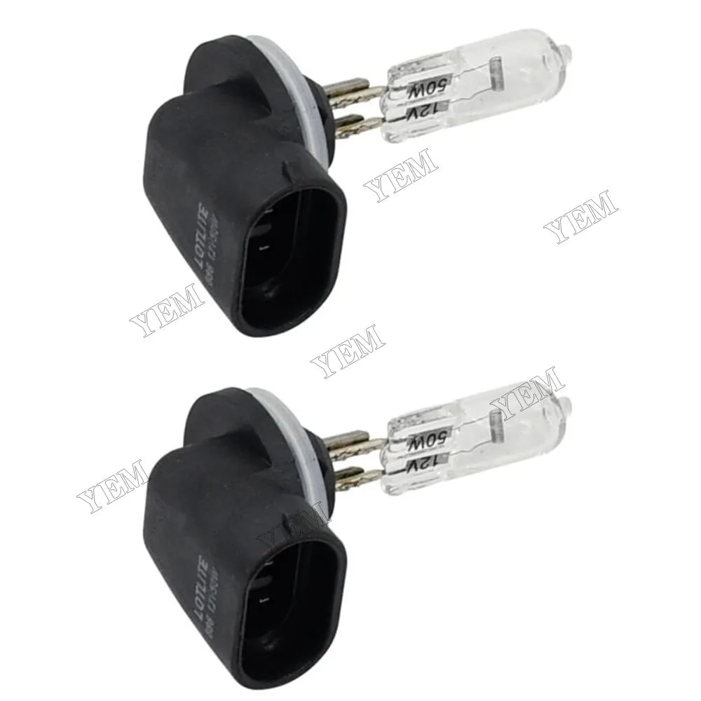 For Bobcat Skid Steer Loader S220 S250 S300 S450 S510 S530 S550 S650 S570 S590 S630 S750 S330 S595 S740 S850 2Pcs 12V 50W Headlight Bulb Light 6675336 For Bobcat