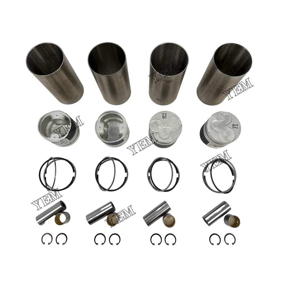 For Hyundai 4 pcs D4BA Overhaul Kit Liner Piston With Ring diesel engine parts YEMPARTS
