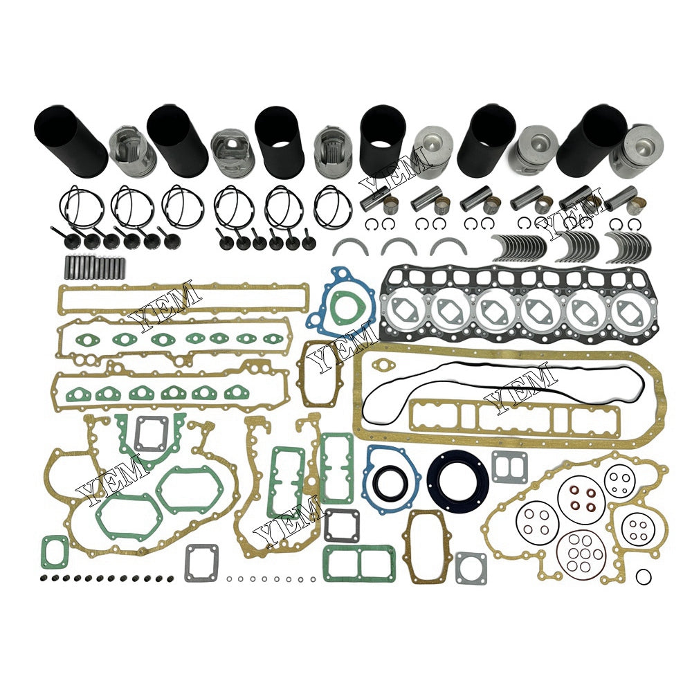 6D17 Engine Overhaul Rebuild Kit With Gasket Bearing Valve Set For Mitsubishi wheel loader