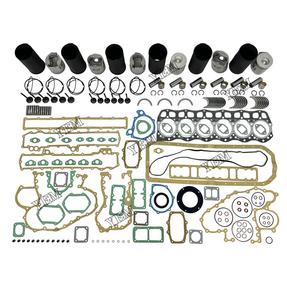 6D17 Engine Overhaul Rebuild Kit With Gasket Bearing Valve Set For Mitsubishi wheel loader For Mitsubishi