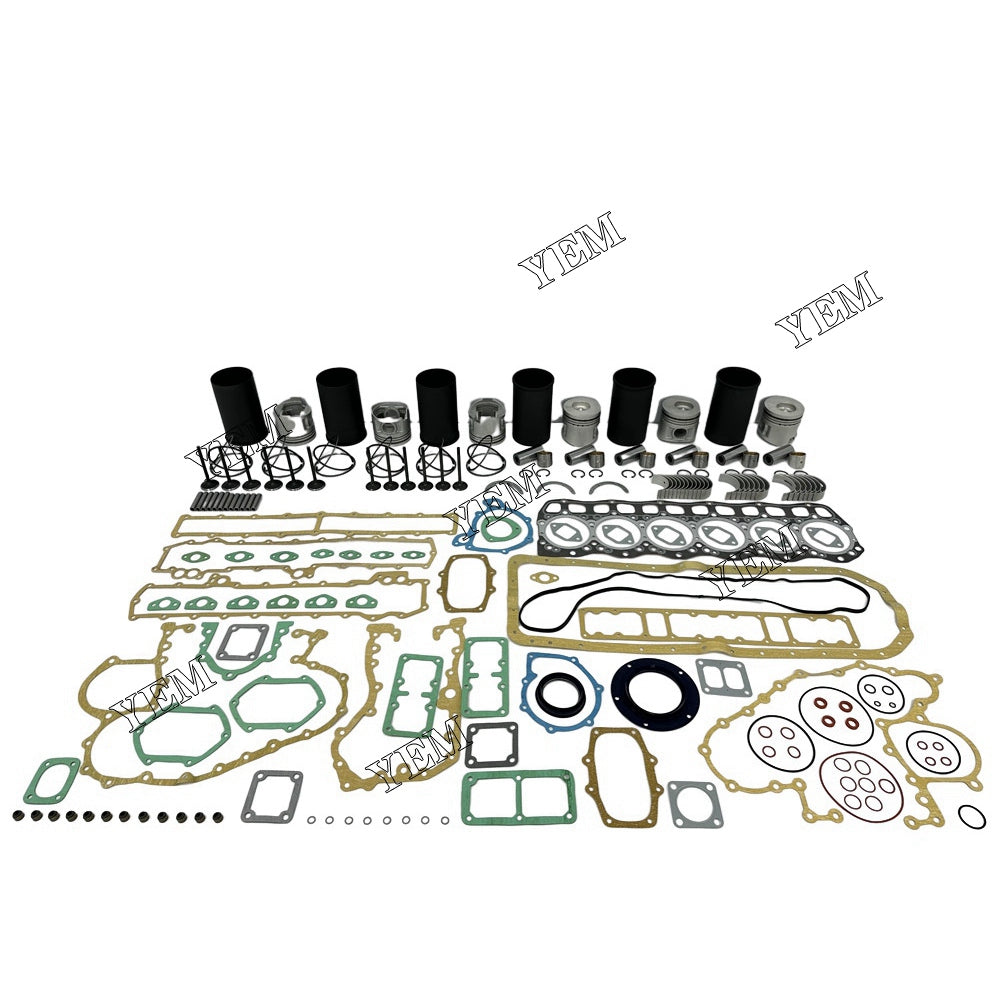 6D17 Engine Overhaul Rebuild Kit With Gasket Bearing Valve Set For Mitsubishi wheel loader For Mitsubishi