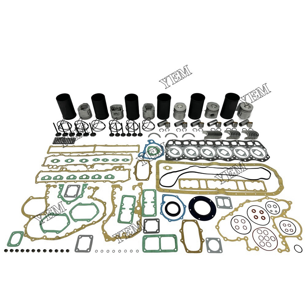 6D17 Engine Overhaul Rebuild Kit With Gasket Bearing Valve Set For Mitsubishi wheel loader For Mitsubishi