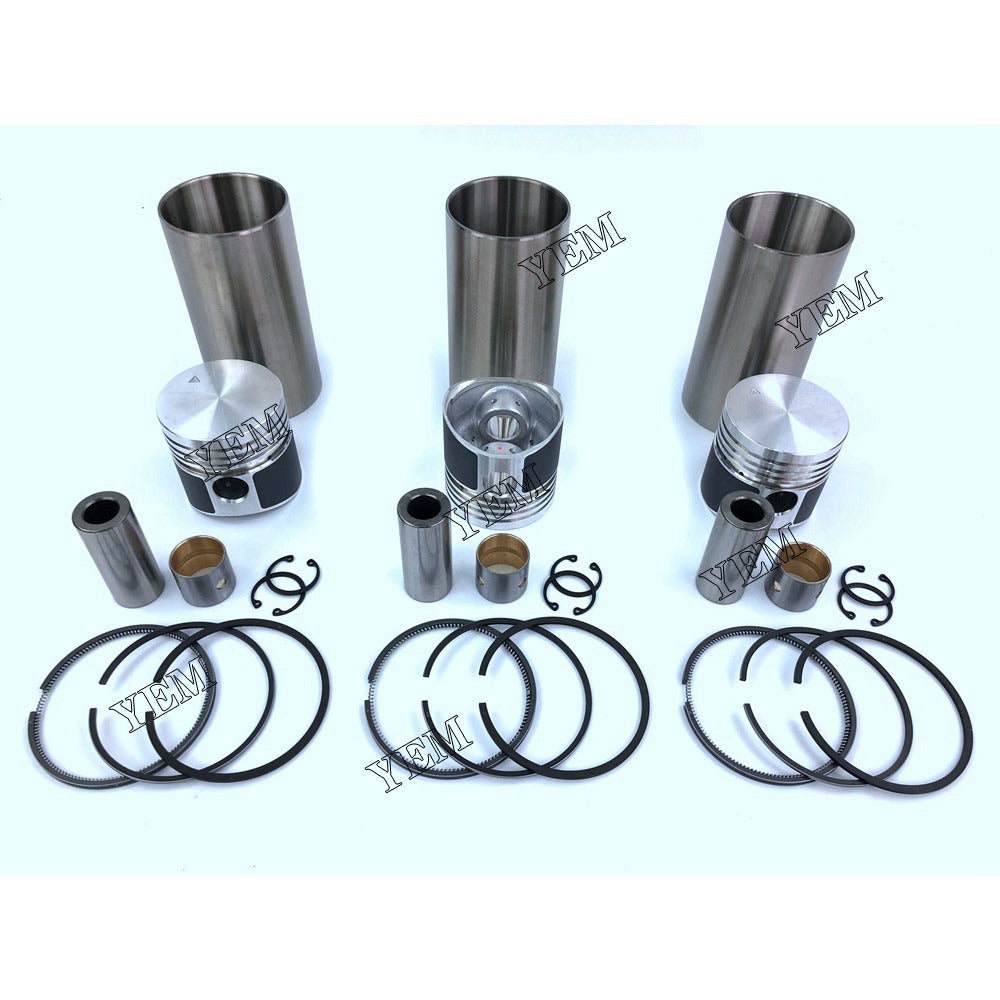 K3B Cylinder Liner Kit For Mitsubishi 3 cylinder diesel engine parts For Mitsubishi