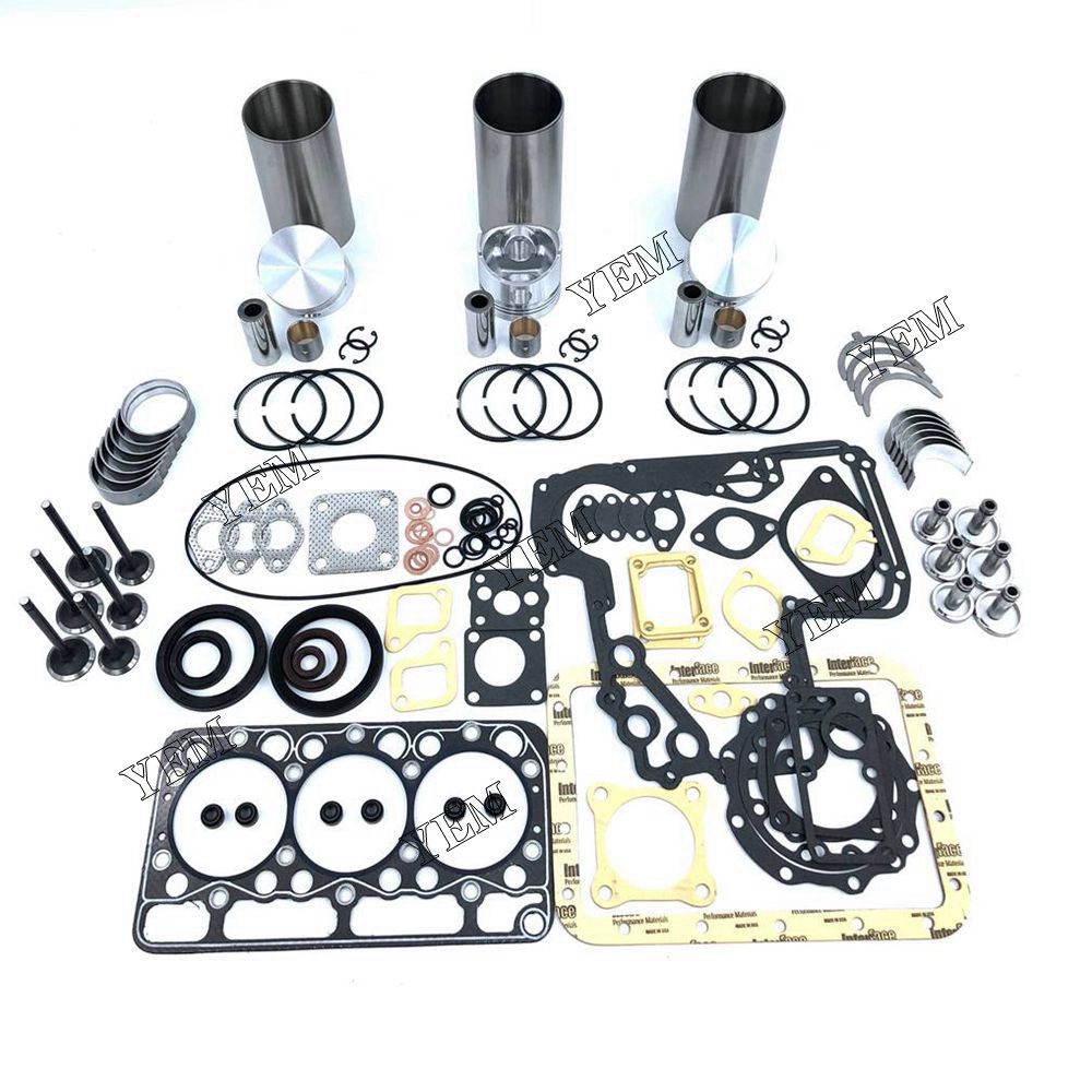 D950 Overhaul Rebuild Kit With Gasket Set Bearing-Valve Train For Kubota 3 cylinder diesel engine parts For Kubota