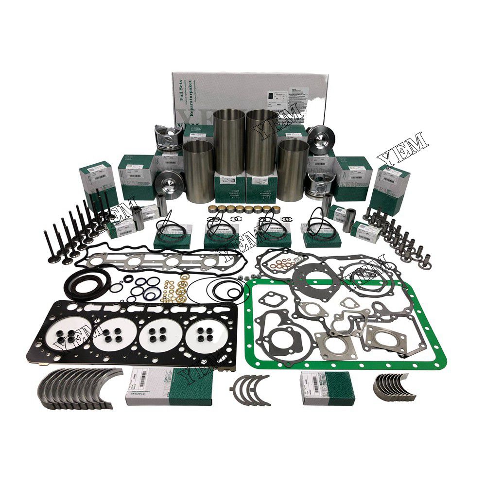 V3800 Overhaul Rebuild Kit With Gasket Set Bearing-Valve Train For Kubota 4 cylinder diesel engine parts For Kubota