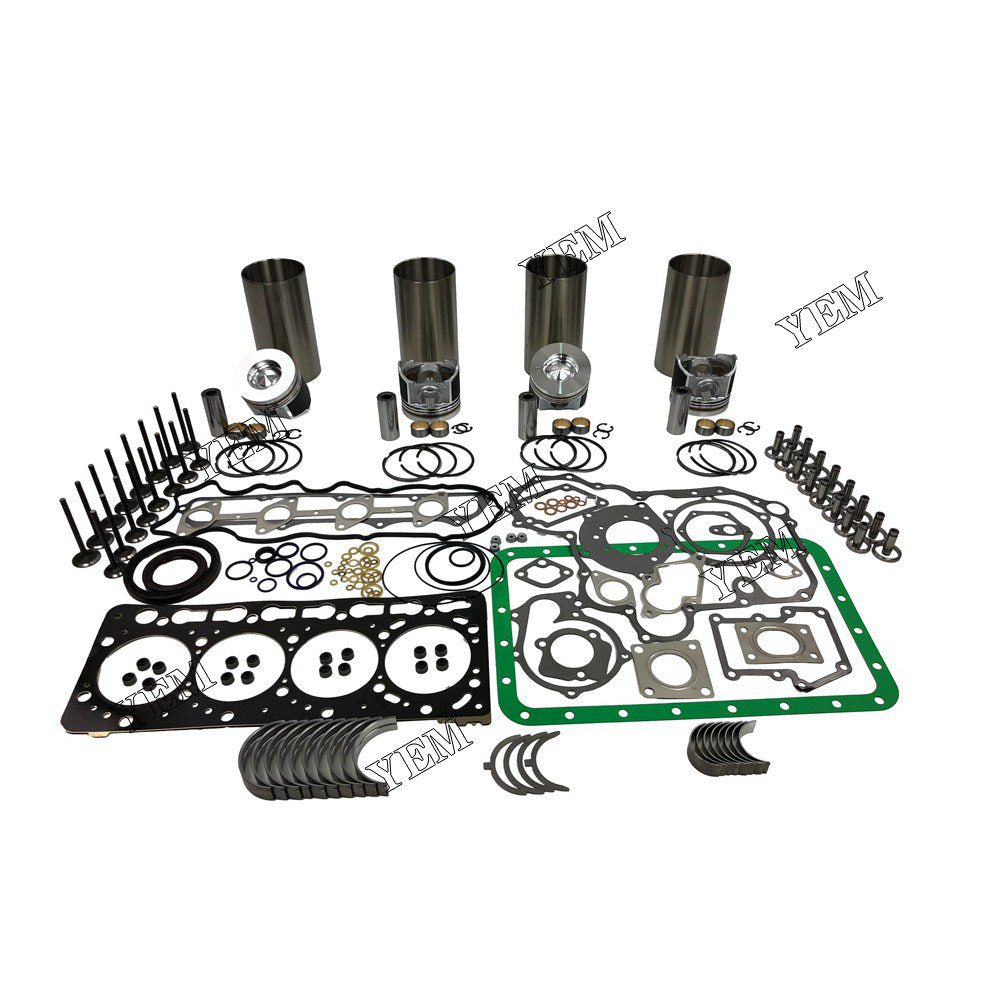 V3800 Overhaul Rebuild Kit With Gasket Set Bearing-Valve Train For Kubota 4 cylinder diesel engine parts For Kubota