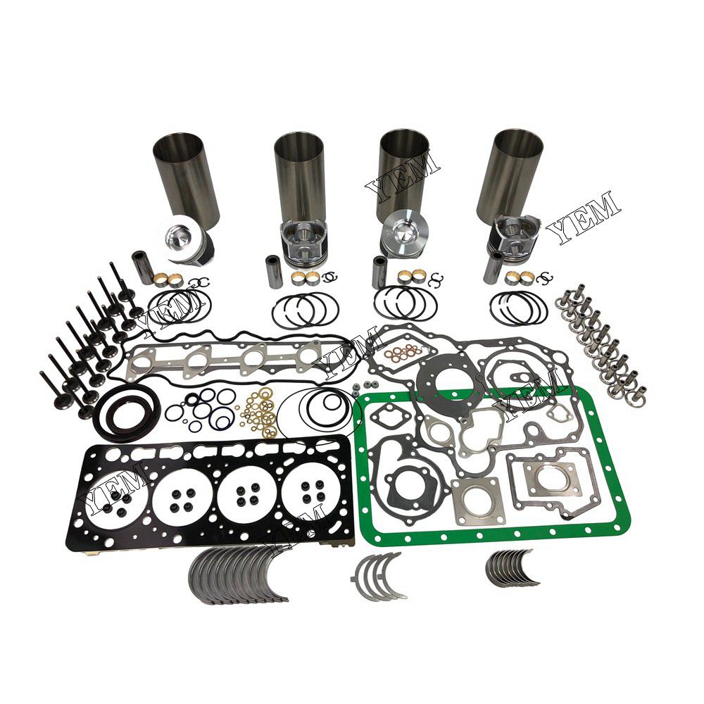 V3800 Overhaul Rebuild Kit With Gasket Set Bearing-Valve Train For Kubota 4 cylinder diesel engine parts For Kubota