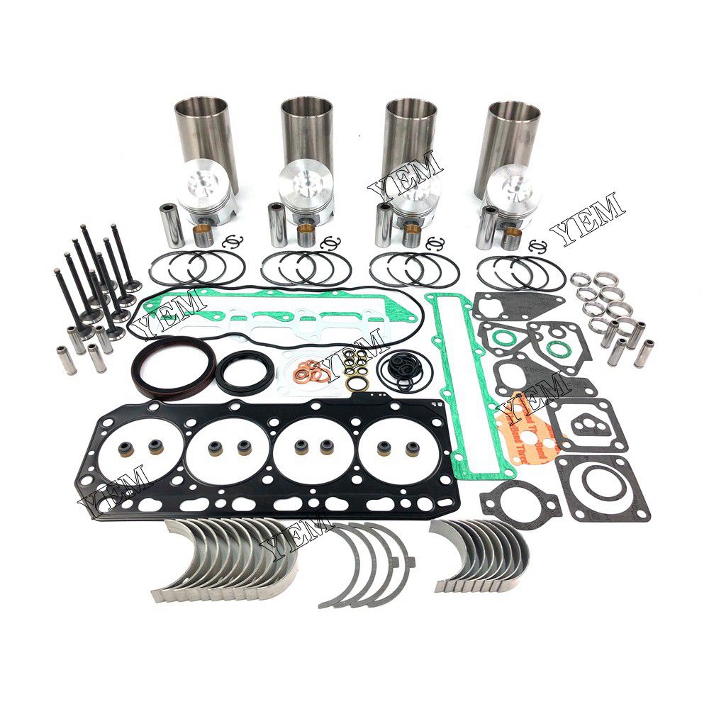 4TNE88 Overhaul Rebuild Kit With Gasket Set Bearing-Valve Train For Yanmar 4 cylinder diesel engine parts For Yanmar