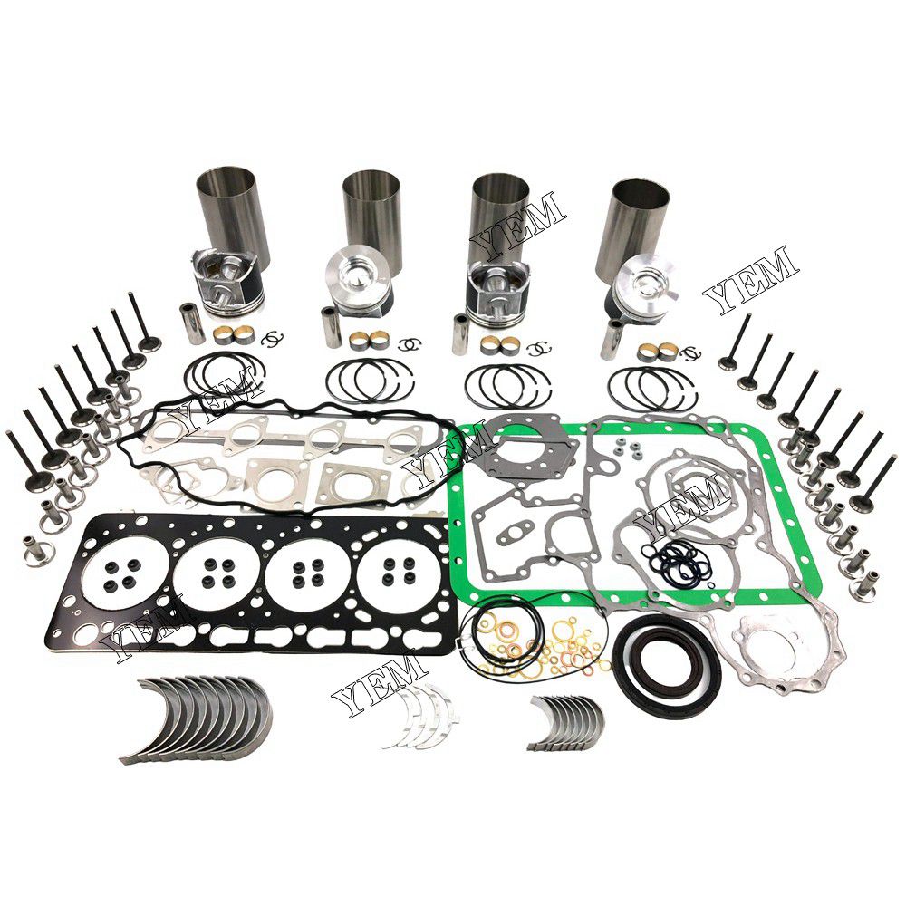 V3300 Overhaul Rebuild Kit With Gasket Set Bearing-Valve Train For Kubota 4 cylinder diesel engine parts For Kubota