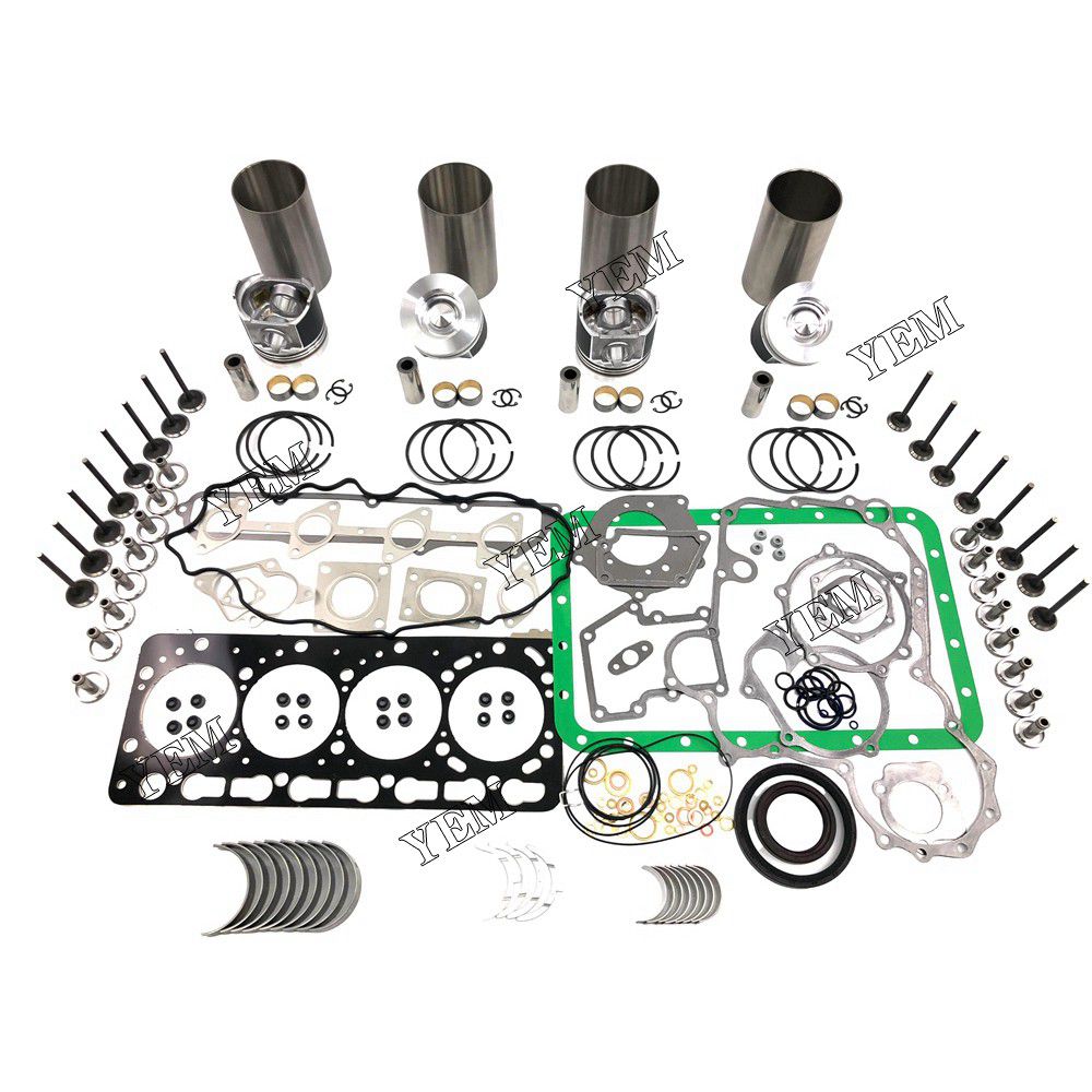 V3300 Overhaul Rebuild Kit With Gasket Set Bearing-Valve Train For Kubota 4 cylinder diesel engine parts For Kubota