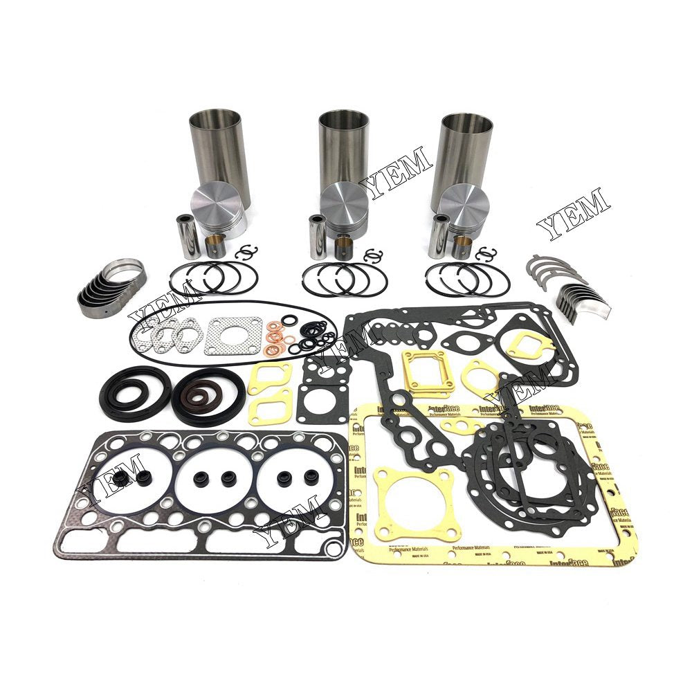 D950 Overhaul Rebuild Kit With Gasket Set Bearing For Kubota 3 cylinder diesel engine parts For Kubota