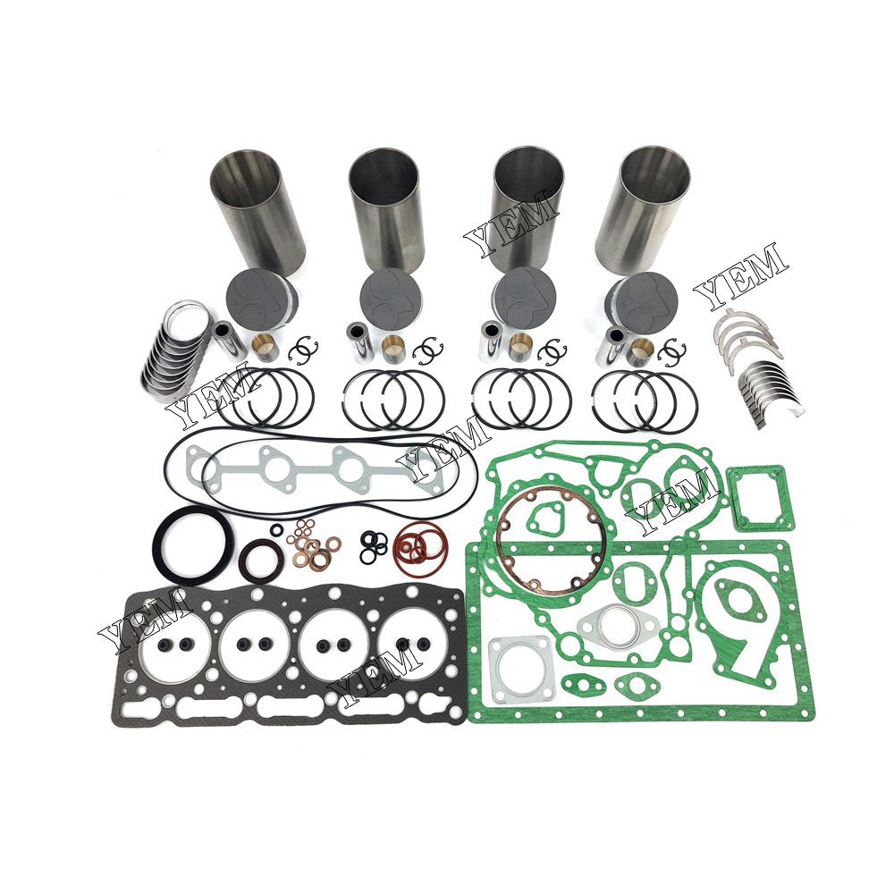 V1205 Overhaul Rebuild Kit With Gasket Set Bearing For Kubota 4 cylinder diesel engine parts For Kubota