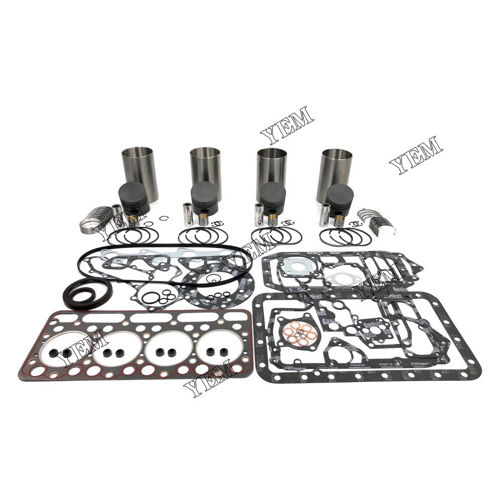 V1500 Overhaul Rebuild Kit With Gasket Set Bearing For Kubota 4 cylinder diesel engine parts For Kubota