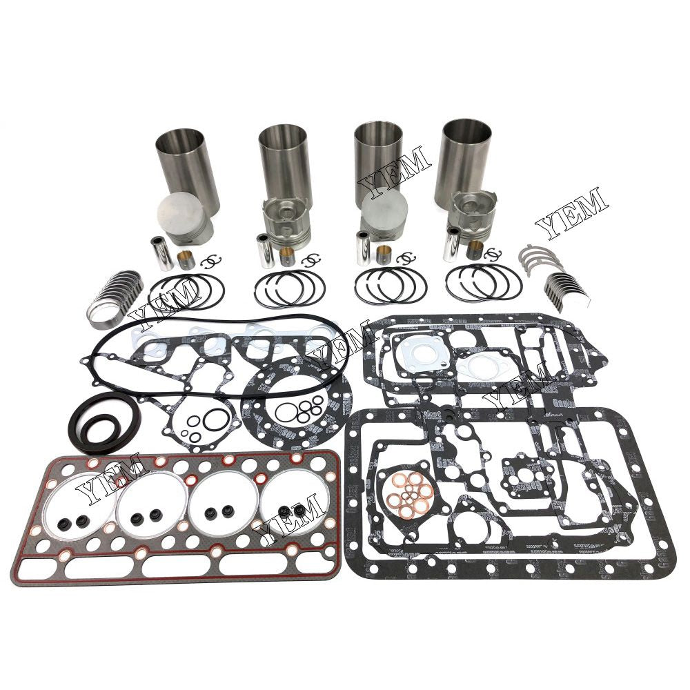V1902-IDI Overhaul Rebuild Kit With Gasket Set Bearing For Kubota 4 cylinder diesel engine parts For Kubota