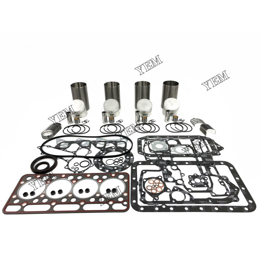 V1902-IDI Overhaul Rebuild Kit With Gasket Set Bearing For Kubota 4 cylinder diesel engine parts For Kubota