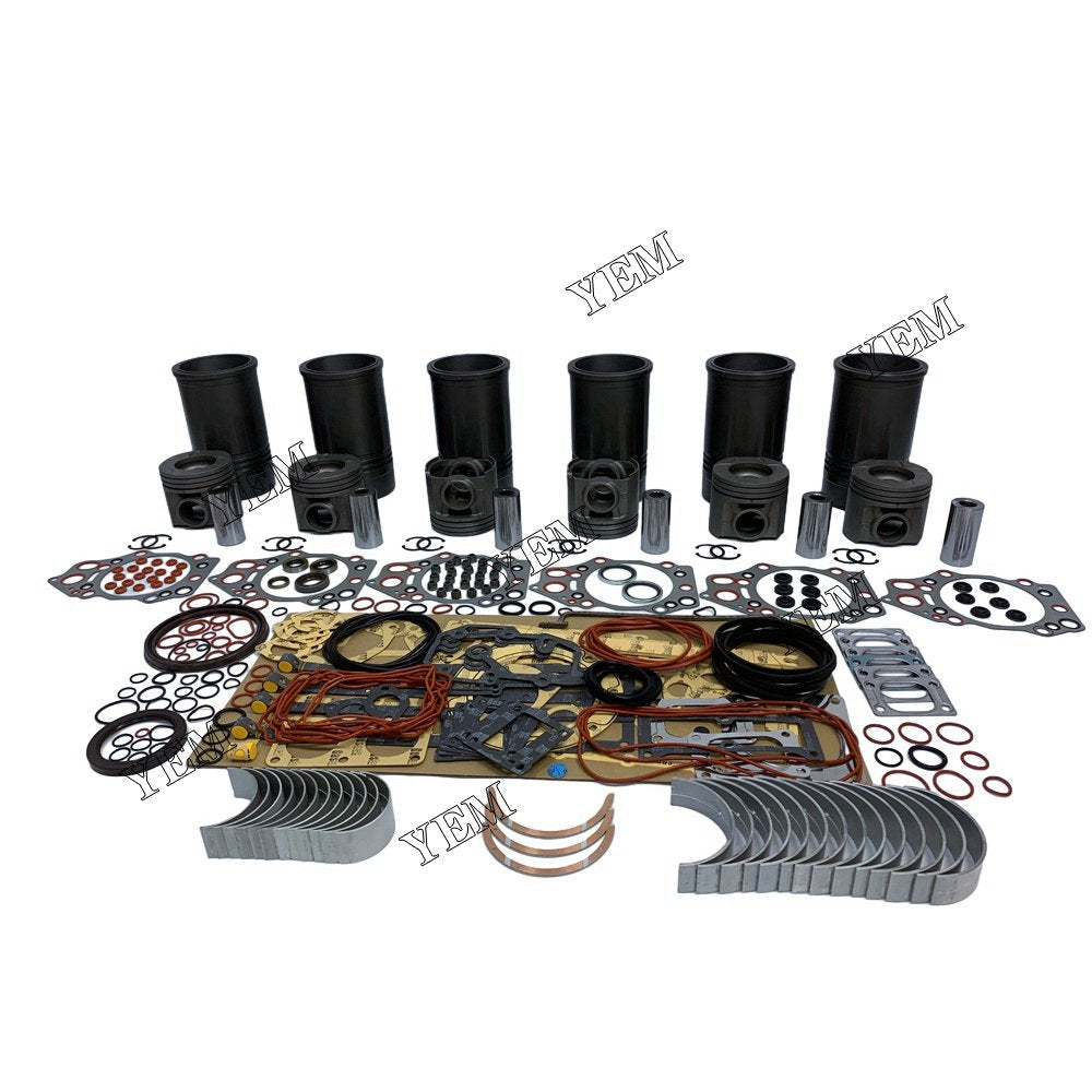 6D140 Overhaul Rebuild Kit With Gasket Set Bearing For Komatsu 6 cylinder diesel engine parts For Komatsu