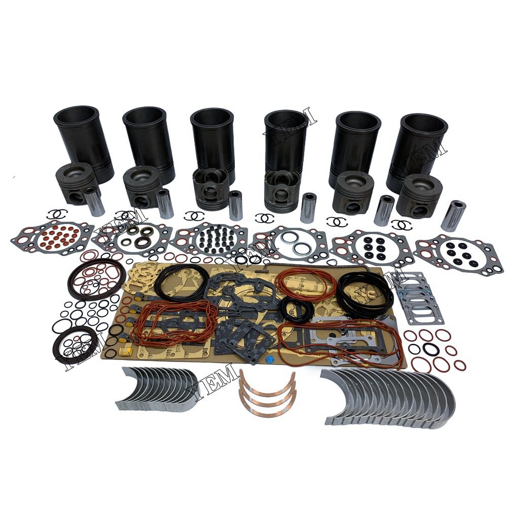 6D140 Overhaul Rebuild Kit With Gasket Set Bearing For Komatsu 6 cylinder diesel engine parts For Komatsu