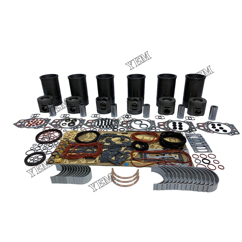 6D140 Overhaul Rebuild Kit With Gasket Set Bearing For Komatsu 6 cylinder diesel engine parts For Komatsu