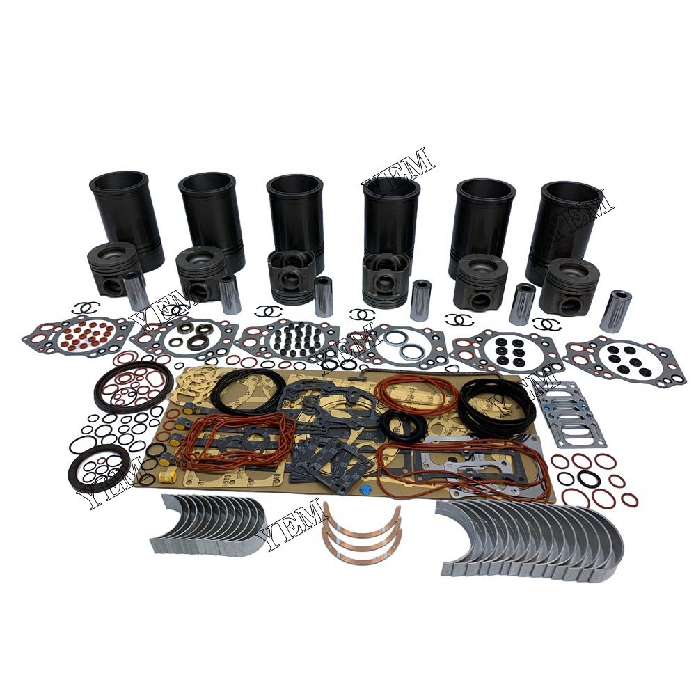 6D140 Overhaul Rebuild Kit With Gasket Set Bearing For Komatsu 6 cylinder diesel engine parts For Komatsu