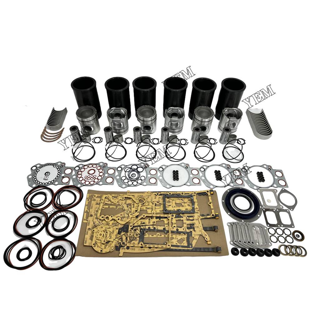 6D170 Overhaul Rebuild Kit With Gasket Set Bearing For Komatsu 6 cylinder diesel engine parts