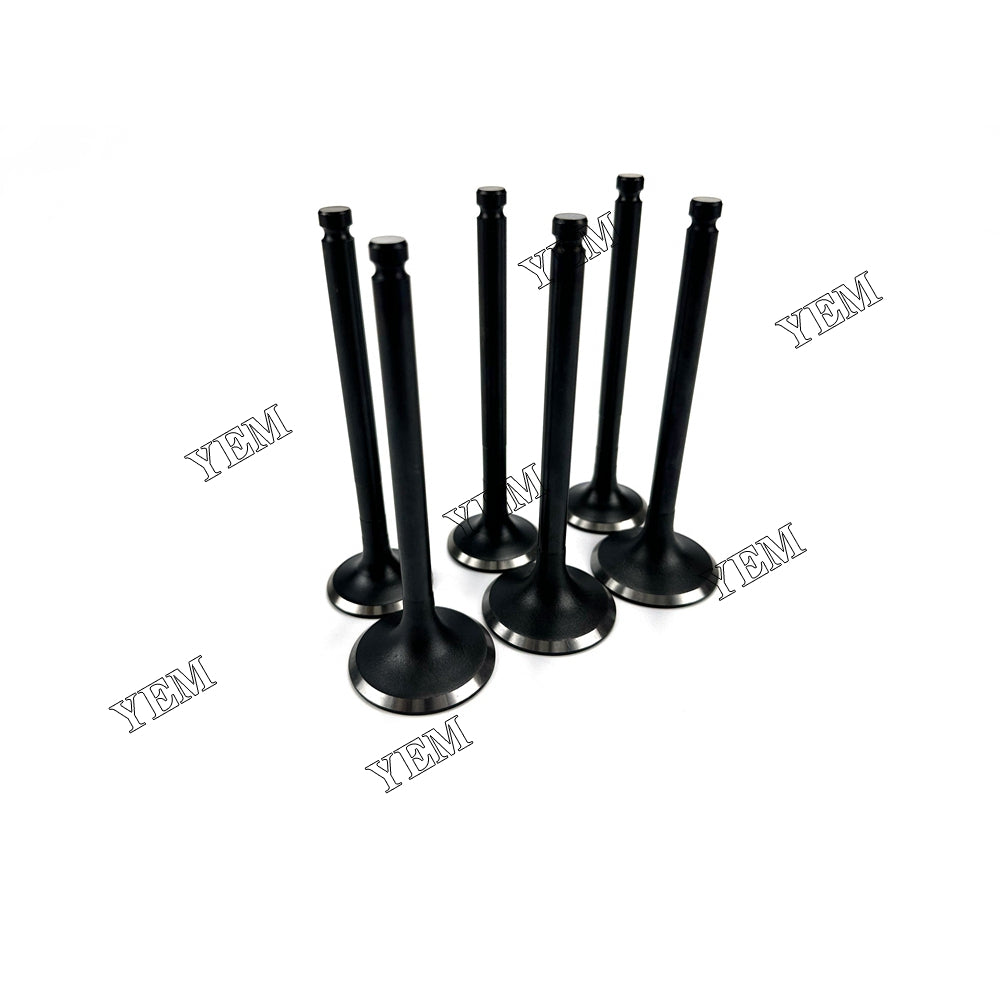 6X For Yanmar 3TN100 Intake Valve With Exhaust Valve Diesel engine parts For Yanmar