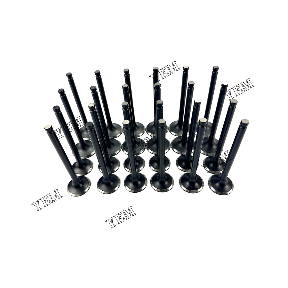 24X For Perkins 1106C-E66TA-24V Intake Valve With Exhaust Valve Diesel engine parts