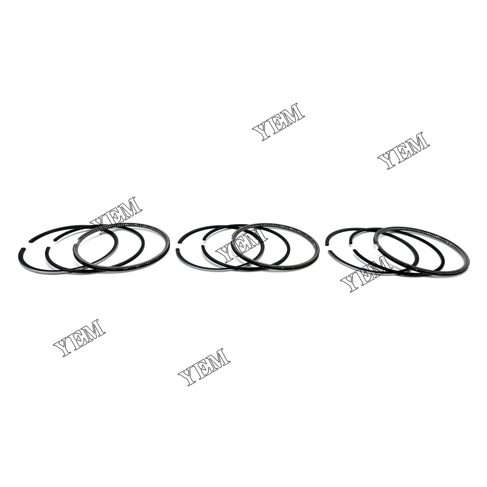 For Yanmar 3TNE66 66.5mm Piston Ring+0.5mm 3 Cylinder Diesel Engine Parts For Yanmar