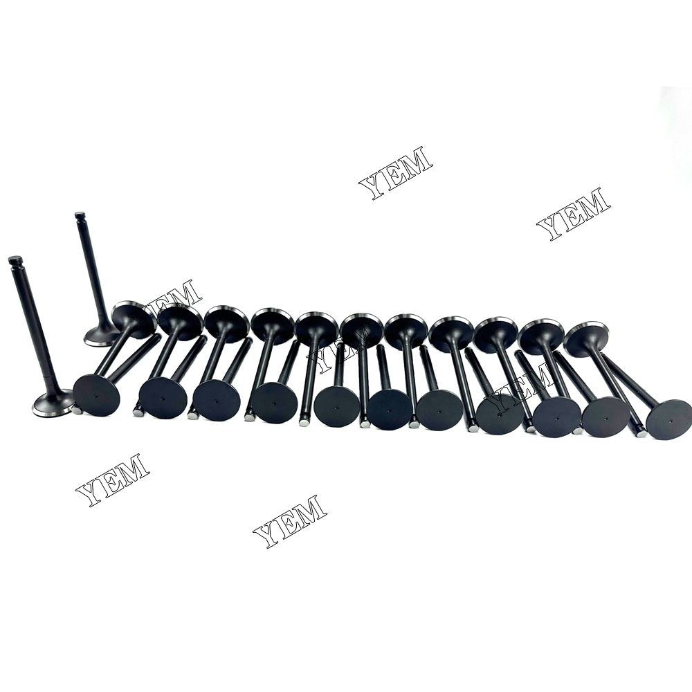 24 PCS P11C Intake Valve & Exhaust Valve Kit For Hino SK 460 8 excavator For Hino