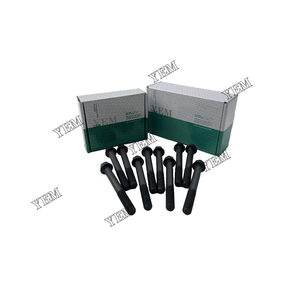 10PCS Z482 Cylinder Head Bolt Set For Kubota MB 048 excavator For Kubota