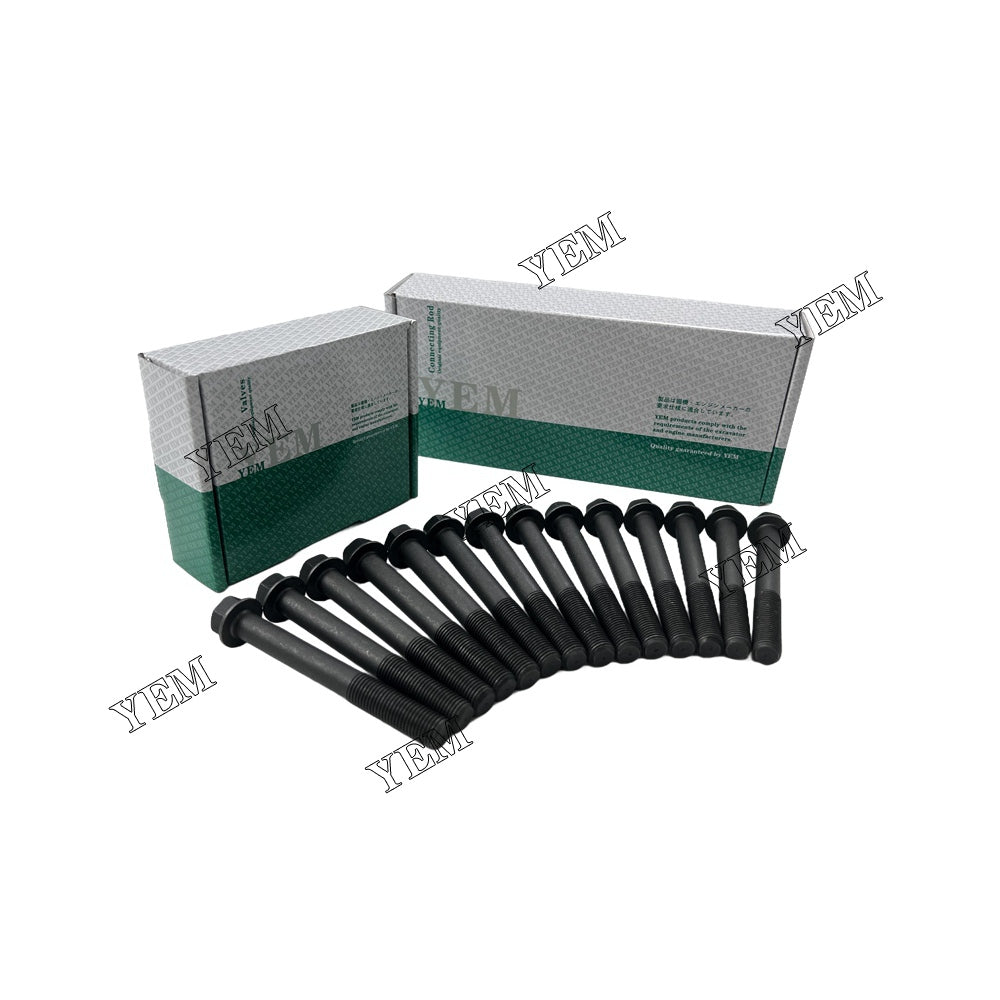 14PCS D1403 Cylinder Head Bolt Set For Kubota Excavator For Kubota